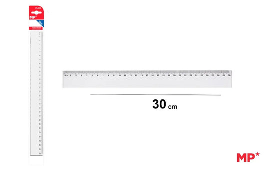 Plastic ruler 30CM transparent